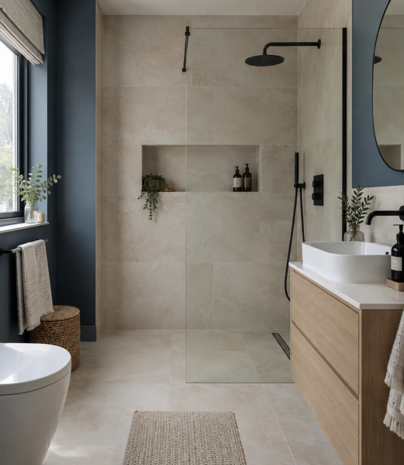 full bathroom refit in Millbrook, walk-in shower, three weeks